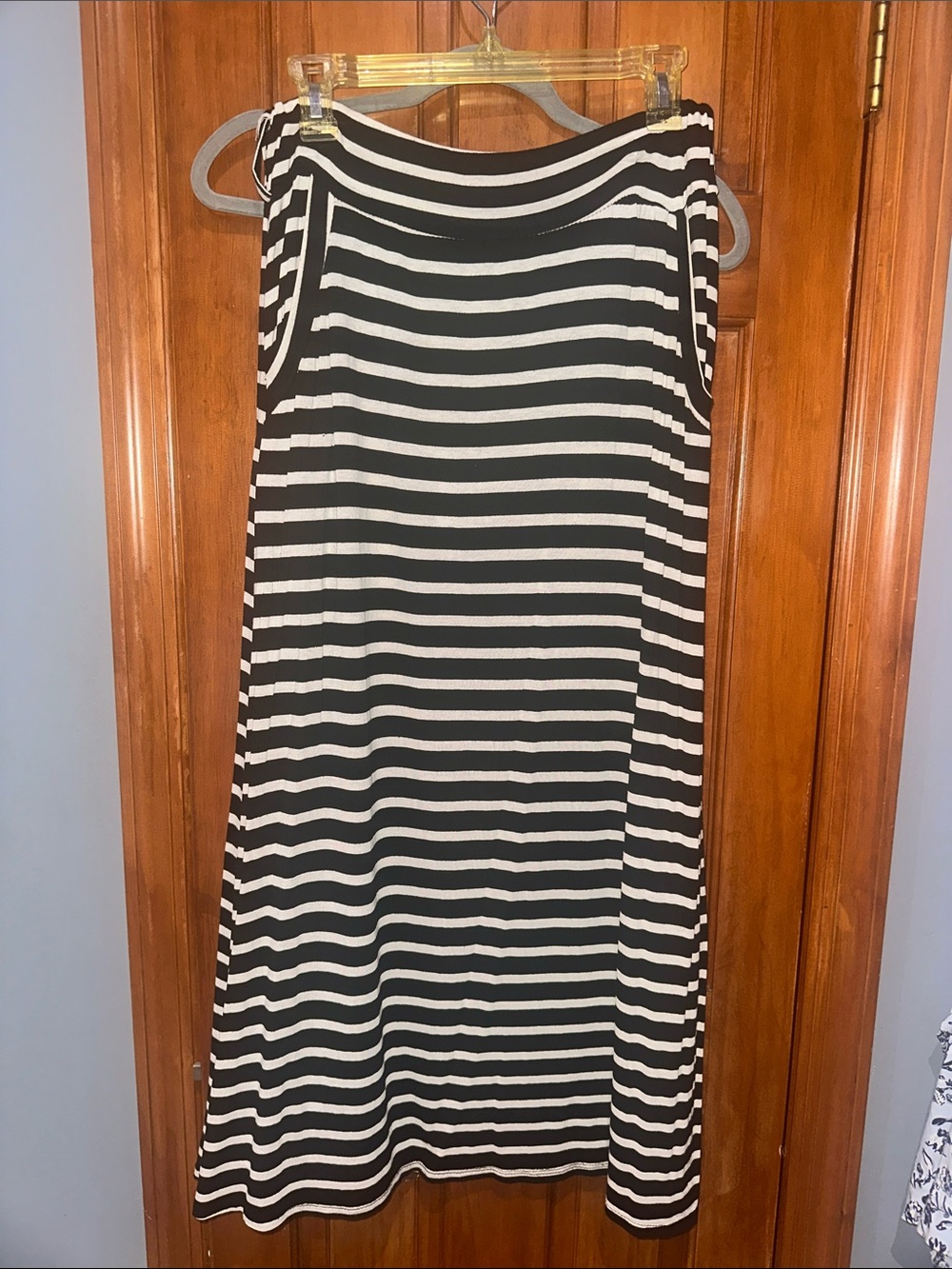 Classic Black & White Striped Skirt
